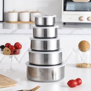 Conjunto de Tigelas Inox 5 peças